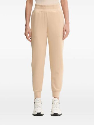 Guess Co logo-print track pants - women - Viscose/Polyester/Elastane - M - Neutrals