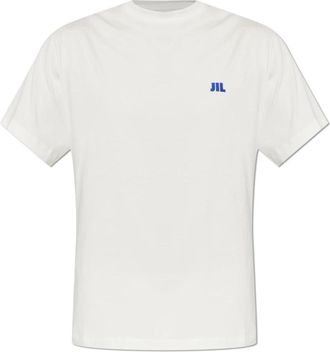 Jil Sander T-shirt met Geborduurd Logo - Heren - T-shirts - Wit - XL - Katoen - Tops
