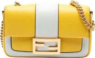 Fendi Pre-owned Chain Shoulder Bag - Dames - Vintage Schoudertas - Geel - ONE Size - Vintage