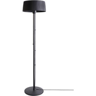 Beliani Estufa De Exterior De Pie El&eacute;ctrica 1500 W De Acero Accesorios De Jard&iacute;n Negro Varazze