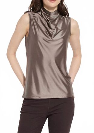 Lyss&eacute; Irina Satin Jersey Turtleneck Top In Ash