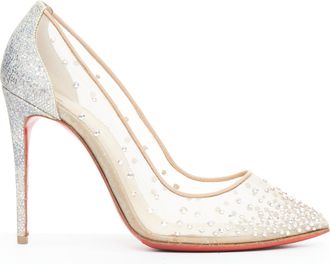 Christian Louboutin Mesh Strass Bridal Pump