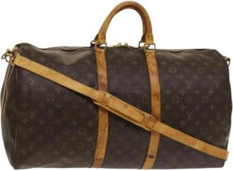 Louis Vuitton Pre-owned Boston Bag - Dames - Vintage Weekendtas - Bruin - ONE Size - Leer - Vintage