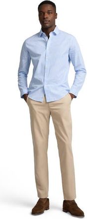 Onia Poplin Button Down Long Sleeve Shirt in Narrow Sky at Nordstrom, Size X-Large L