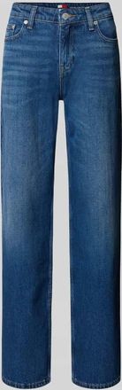 Tommy Jeans Straight Leg Jeans aus Baumwoll-Mix Modell SOPHIE in Dunkelblau, Gr&ouml;&szlig;e 25/30