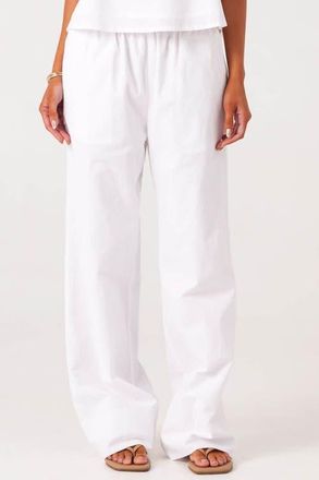 SNDYS Ismene Linen & Cotton Pants in White at Nordstrom, Size X-Large