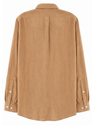 Polo Ralph Lauren Logo-Embroidered Linen Shirt - Brown