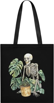 Generic Gardener Skeleton Womens Tote Casual Shopping Bag Lightweight Shoulder Bags Hobos Handbag for Work Travel Daily 35x40cm