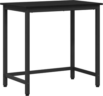 vidaXL Mesa Roble Negro 100 X 50 X 76,5 Cm Vidaxl