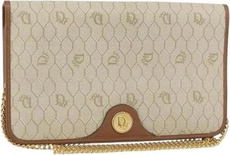 Dior Pre-owned Clutches, female, Beige, Size: ONE SIZE Pre-owned Vintage Shoulder Bag