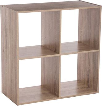 Five Estanter&iacute;a Madera 4 Cajas Mezcla Natural - Marr&oacute;n