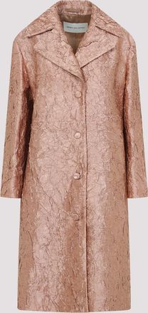Dries Van Noten Womens Ricca Coat - Tan Cotton - Size Small