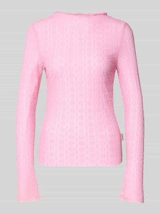 Oh April Longsleeve mit Wellensaum in Hellrosa, Gr&ouml;&szlig;e XS