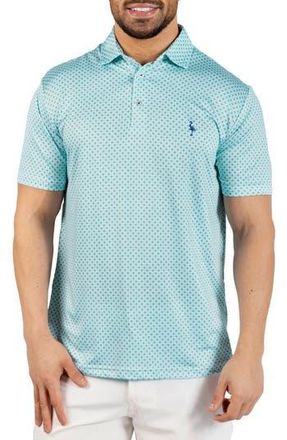 Tailorbyrd Geo Floral Performance Polo in Spearmint at Nordstrom Rack, Size Small
