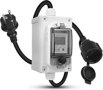 OEM Medidor El&eacute;ctrico Digital Port&aacute;til De 230 V Ip67, Vat&iacute;metro Para Exteriores, Medidor De Potencia En Kwh Con Enchufable, Led/reinicio, Enchufe Para Med