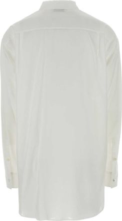 Jil Sander Womens Cotton Muslin Shirt White