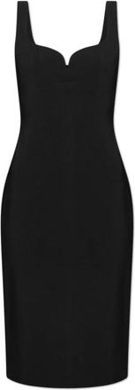 Versace Kleedjes, Dames, Zwart, S, Aansluitende jurk met spaghettibandjes