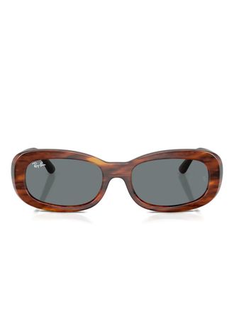 Ray-Ban oval-frame sunglasses - women - Acetate - 53 - Brown