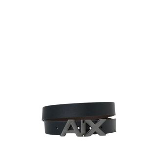 A|X Armani Exchange Belts, male, Blue, ONE SIZE, Leather Belt Buckle