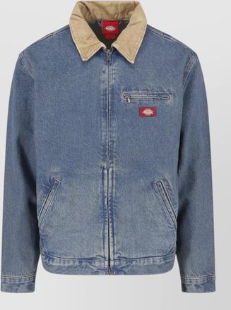 Dickies coat chest pocket contrast collar side pockets