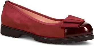 Ron White Ivale Water Resistant Bow Flat in Ruby at Nordstrom, Size 36