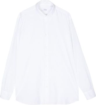 Lardini drop-shoulder long-sleeve shirt - men - Flax/Cotton - M - White