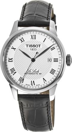 Tissot Le Locle Silver Dial Black Leather Mens Watch T41.1.423.33