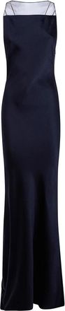 Maison Margiela Hammered Satin Gown - Dames - Avondkleed - Zwart - S - Satijn - Kleedjes