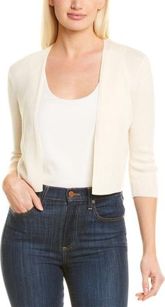 Lafayette 148 New York Cropped Silk-Blend Cardigan