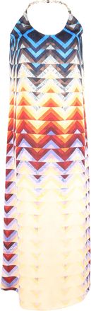 Paco Rabanne Paco Rabanne maxi-jurk met Aztekenprint in veelkleurig polyester