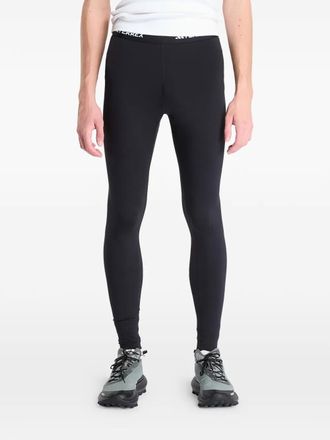 adidas logo-waistband base layer leggings - men - Recycled Polyester/Elastane - M - Black
