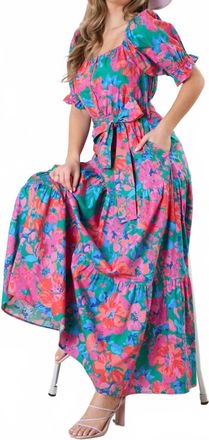 Peach Love California Bloom Into Beautiful Maxi Dress In Multicolor