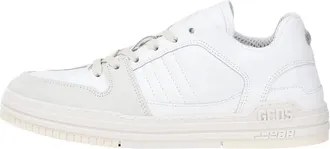 GCDS White Leather Minimalist Sneakers