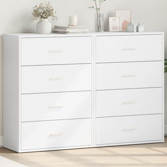 vidaXL Aparadores 2 Unidades Madera De Ingenier&iacute;a Blanco 60x31x84 Cm Vidaxl