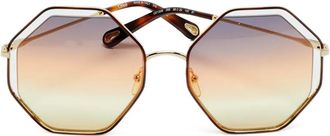 Chlo&eacute; Occhiali da sole Poppy geometrici - Oro