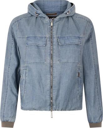 Moorer Elton Jacket - Heren - Spijkerjassen - Blauw - M - Denim - Jassen