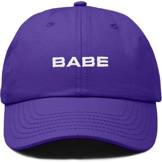 Dalix Babe Embroidered Cap in Purple at Nordstrom