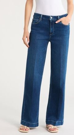 Paige Leenah High Waist Wide Leg Jeans in Vntn Breez at Nordstrom, Size 30