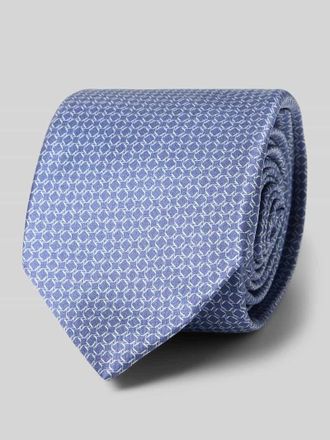 Gierremilano Seidenkrawatte aus reiner Seide mit Logo-Patch (7,5 cm) in Blau, Gr&ouml;&szlig;e 1