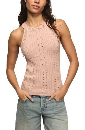Lucky Brand Pointelle Sweater Tank in Rose Smoke at Nordstrom, Size X-Small