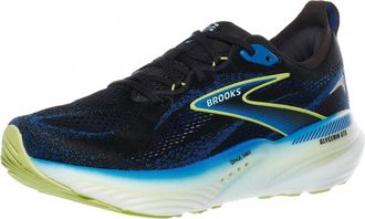 Brooks Mens Glycerin Gts 22 Running Shoes In Black/cobalt/neo Yellow