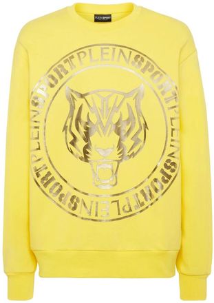 Plein Sport Heren, Sweatshirts & Hoodies, Geel, Maat: L Katoen