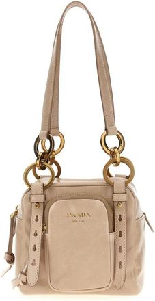 Prada Bolso de mano de piel - Bags - Mujer - Beige - ONE SIZE