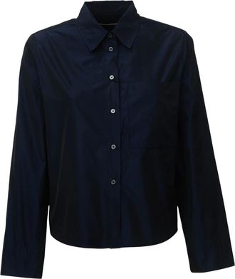 Robert Friedman Korte Boxy Blouse - Dames - Blouses & Shirts - Blauw - Maat: S