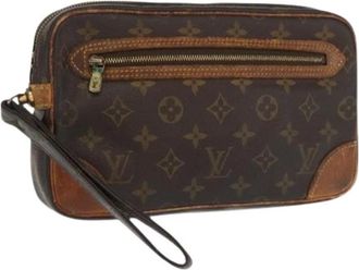Louis Vuitton Pre-owned Clutches, female, Brown, Size: ONE SIZE Pre-owned Vintage Canvas Clutch