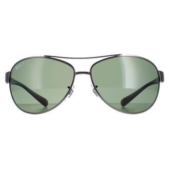 Ray-Ban Zonnebril 3386 Gunmetal Gepolariseerd Groen 004/9A 63mm