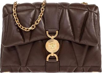 Versace Borsa a spalla Kleio mini trapuntata - Marrone