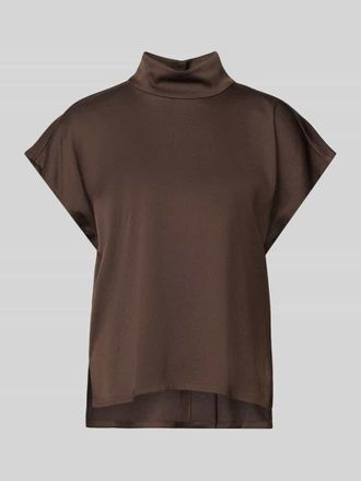 Drykorn Blusentop mit Stehkragen Modell ALARIA in Taupe, Gr&ouml;&szlig;e 34