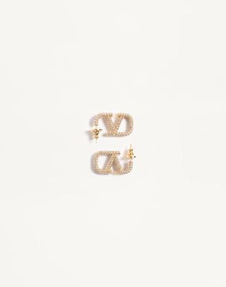 Valentino Garavani Vlogo Signature Metal Earring Wo
