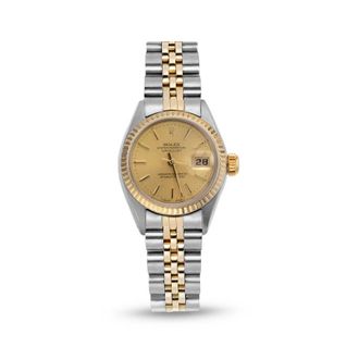 Rolex Pre-owned Rolex Datejust Automatic Chronometer Champagne Dial Ladies Watch 69173 CSJ